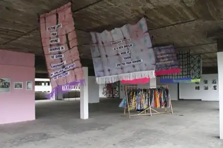 Jérôme Chazeix, We’re building a City, a Parade for Lagos, installation view, Lagos Biennial 2019